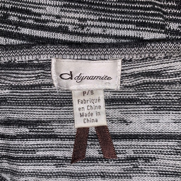 Dynamite Black and Gray Striped Mini Dress - Picture 12 of 13